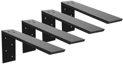 Heavy Duty Countertop Support Bracket 2 Pack - 16 x 6 x 2.5 Forward L Bracket Metal Corbels for Quartz/Granite/Wood/Concrete/Laminate Countertops
