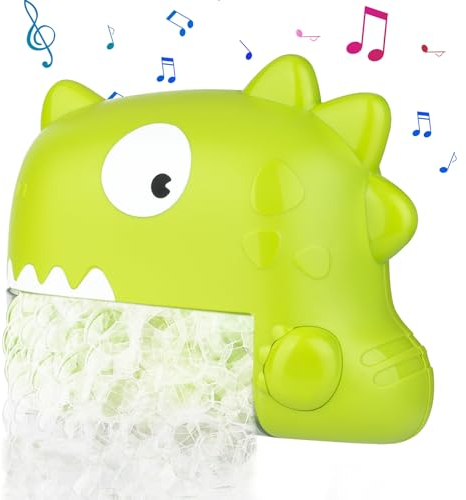 Jouet de Bain bébé, Machine à Bulles de Bain avec Musique, Jouet de Bain Dinosaure pour Jeunes Enfants,Cadeaux pour garçons Filles