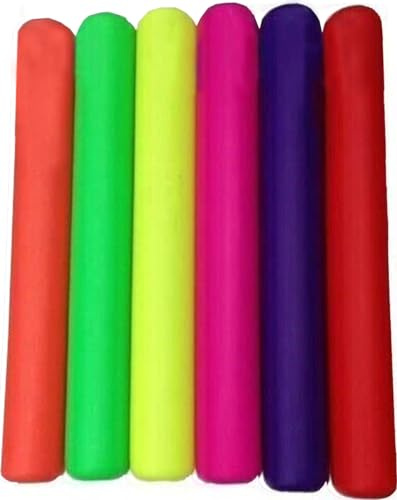 22YardsPro ND Athletics Running Passover Relay Batons Plastic Senior & Junior Separately PK 6 (Junior)