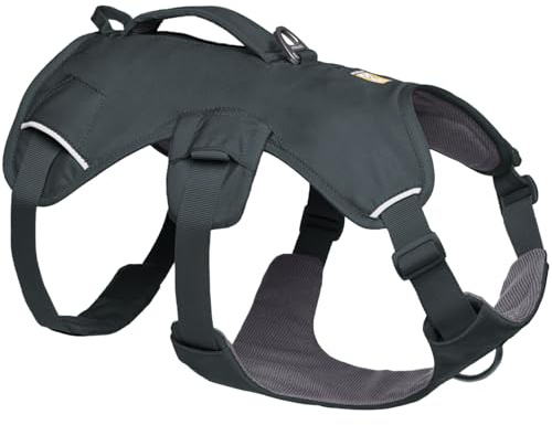 Ruffwear, Web Master, Multi-Use Support Dog Harness, Hiking and Trail Running, Service and Working, Everyday Wear, Basalt Gray, Medium