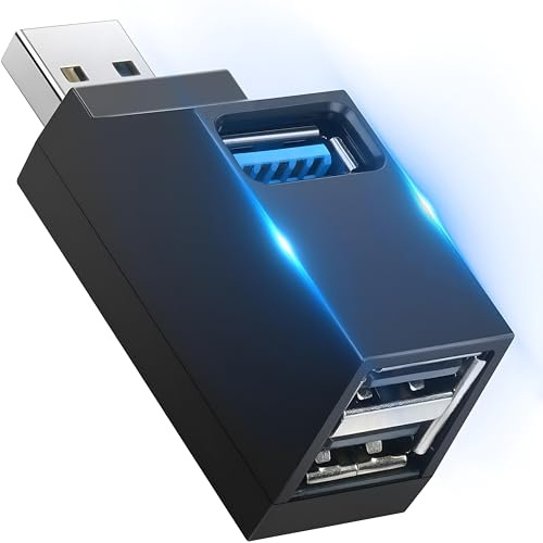Retoo Port-splitter-adapter 3 Port USB 3.0-hubb 1 USB 2.0 2 USB 3.0 USB-dockningsstation USB-adapter USB-adapter för PC Tastatur Drucker Kamera och weiteren USB 3.0 kompatibel Geräten Plug & Play