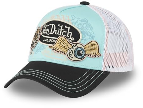 Von Dutch Gorras de Hombre y Mujer, Trucker Patches, Azul 08