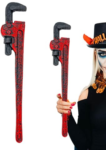 Kustimantu Chiave inglese Halloween,Accessorio per costume chiave fittizia terrificante | Giocattolo decorativo realistico per adulti feste case incantate opere teatrali
