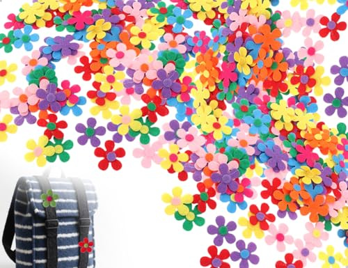 Emezddo 100 Flores de Fieltro, Adornos Florales de Fieltro para Manualidades, Decoraciones para Esparcir, Ideales para Manualidades DIY, Accesorios para Tarjetas de Felicitación, Bodas y Fiestas