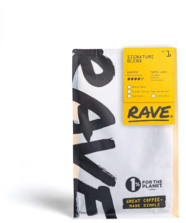 Rave Coffee - Signature Blend Nº 1, Filter Grind Freshly Roasted and Ground Coffee 250g