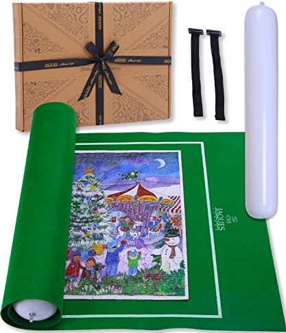 Jaques of London Jigsaw Mat up to 1500 Pieces | Roll up Puzzle Mat for Jigsaws Accessories | Foldable Jigsaw Puzzle Roll | Since 1795
