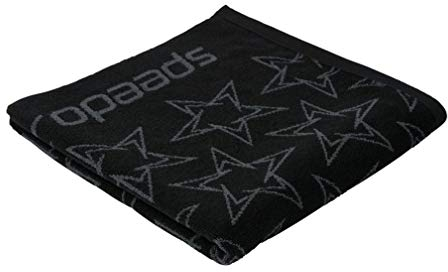 Speedo Adult Unisex BoomStar Allover Towel, Jet Black/Oxid Grey
