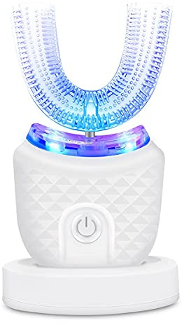 Snefe Ultrasonic Electric Toothbrush, U Shaped Automatic Toothbrush for Adults 360° Whole Mouth Toothbrush Whitening IPX7 Waterproof