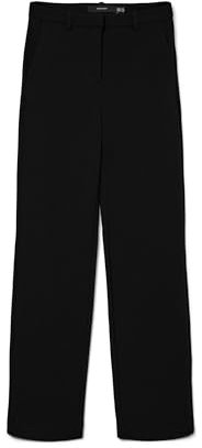 VERO MODA Legere Stoffhose Elegante Damen Stretch Culotte Gerade Business Pants, Farben:Schwarz-2, Größe:XL / 34L, Z-Länge:L34