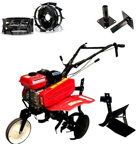 SAKAWA Motoazada A.Manual 7CV 3v + Ruedas Metálicas + Asurcador + Mangones