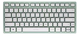 CHERRY KW 7100 MINI BT, Kompakte Multi-Device-Tastatur mit 3 Bluetooth-Kanälen, EU-Layout (QWERTY), Flaches Design, inkl. Transporttasche, Agave Green