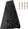 bimiti 2 Rise Portable Rubber Kerb Ramp, 5cm Height Threshold Curb Ramp, Slip-Resistant Shed Ramps for Sidewalk Driveway Motor Loading Dock Car Bike Truck Wheelchair, 100×25×5cm Black