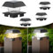 GEYUEYA Home Pfostenkappen Solar 4er Set, Led Solarleuchten Für Aussen Für Standard Zaunpfosten 9x9 10x10 11x11 12x12 13x13 14x14, Warmweiß+Kaltweiß, IP65 Wasserdicht,Plattform,Garten Dekoration