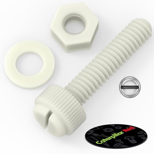 50x Naturelle, vis à oreilles en nylon plastique, moletées et rainurées, boulons, vis, rondelles, M6 x 30mm