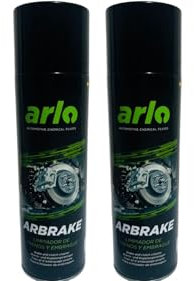 Limpiador de Frenos y Embrague 500ml - Pack 2 Unidades | Limpiafrenos, Eliminador de grasa, aceite y polvo | Spray alta presión, sin residuos | Compatible con metales, plásticos y gomas