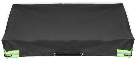 Lawnoval Lona impermeable resistente para remolque de camping, 208 x 114 x 13 cm, tela Oxford de PVC, color negro, azul y gris para negro