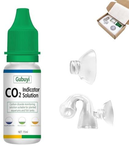 CO2 Indicador Líquido, Pescado Acuario Monitor Acuático, Kit de Prueba de CO2 para Peceras, Solución de Comprobador de Caída de CO2, para Acuarios de Agua Dulce, Tratamiento De Agua Para Acuario