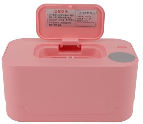 Alomejor Calentador de Toallitas para Bebés, Calentador de Toallitas Portátil Hidratante Ligero para la Comodidad del bebé, Dispensador de Compacto para Bebés en Movimiento (Temperatura constante