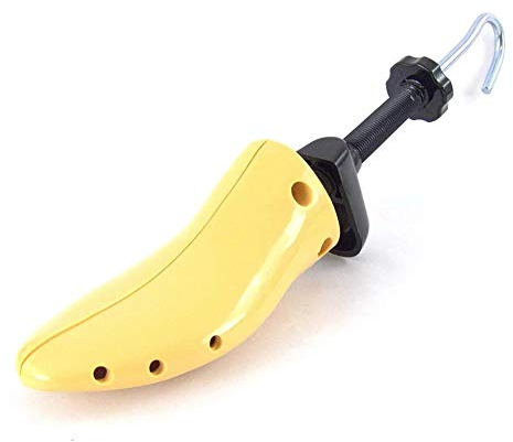 CuteHome Men's Shoe Stretcher (1 unit), Expands Length and Width of Tight Footwear ,Men Yellow, Men medium size 8.5-13.5