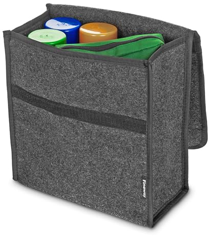 FiNeWaY Universal Car Boot Organiser Storage Bag with Secure Fastening - Holds Tools Breakdown Emergency Travel Tidy Van Caravan (MEDIUM)