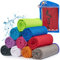 Fit-Flip Airflip Kühltuch - Ice Cooling Towel - das kühlende mikrofaser Sporthandtuch für Nacken und Hals - Kühlhandtuch für Fitness und Sport (rot-Grauer Rand, 100x30cm)