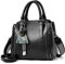 BUKESIYI Damen Tasche Umhängetasche Handtasche Frauen Klein Schultertasche Weekender Lack PU Leder DE77139 Schwarz