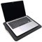 ergomi Lap Desk for Bed & Sofa – Medium Laptop Tray with Cushion, Wrist Rest & Anti-Slip Strip, Lightweight Lapdesk Table Stand Fits up to 15.6” Laptop (Medium - Black PU Surface)