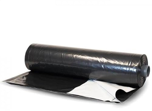 Farm Plastic Supply - Silage Tarp Black/White Plastic Sheeting - 6 Mil - (28' x 30') - Heavy Duty Polyethylene Plastic Tarp for Silage Cover, Bunker Cover for Farming, Agriculture, Ground Covering