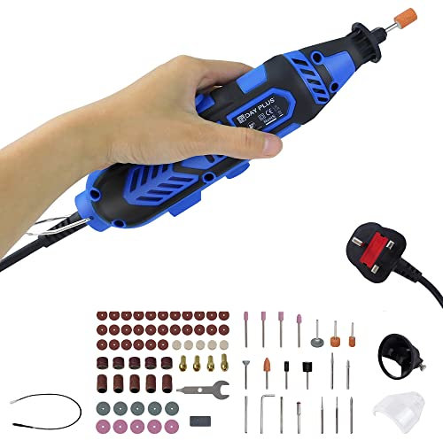 Mini Multifunktionswerkzeug Kabelgebundene Elektrisch Drehwerkzeug Multischleifer Graviergerät Rotationswerkzeug Schleifermit 80 Zubehörteilen