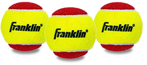 Franklin Sports Starter Pressureless Training Tennis Balls - 3 Pack - Red