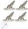 UtySty 4 Pack Curtain Wire Rod Connector Wall Mount End Terminal Base Adjustable Self-Locking for Art Display Billboard Pendant Stainless Steel Photo Hanging Rope Crafts Organizer Suspension Cable