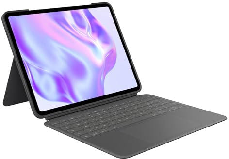 Logitech Combo Touch iPad Pro 13 Zoll (M4 und M5) (2024 und 2025) Tastatur-Case – Abnehmbare Tastatur mit Hintergrundbeleuchtung und Halterung, Komfortables Tippen, Multi-Use-Modus,DEU QWERTZ-Graphit