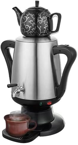 Tetera eléctrica turca de 4 litros y tetera de 1 litro, apagado automático y protección contra hervir en seco, ideal para entusiastas del té ruso y turco
