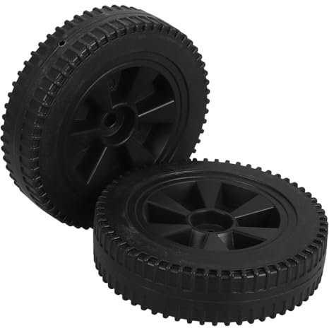 KONTONTY 2pcs 6-inch Black Replacement Gas Grill Wheels for Bbq Cart, Heavy Duty Casters Rollers for Barbecue Grill Replacement Parts Suitable for Outdoor Cooking Equipment