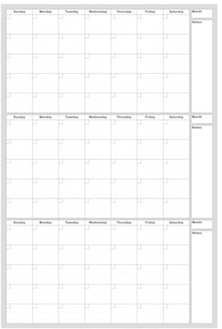 Återskrivbar whiteboard-kalender för väggen, planeringskalender | Organisationsbräda 122 x 81 cm med att göra-lista område för kontor och klassrum