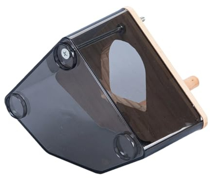 Caja para Loros - Refugio De Madera Natural, Casa De Cría Duradera, Ventana De Observación Transparente De Diseño Fácil De Limpiar | Hábitat cómodo para el Uso del Cuidado de Aves con Tetas de pi