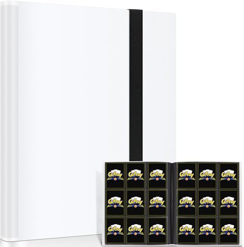 Gifray 9-Pocket Side-Loading Trading Card Binder – White – Holds 360 Cards, Album for Trading Card Games, Sports & Gaming, Birthday Gift
