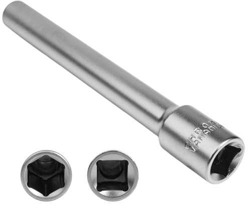 RowGlow hylsnyckel glödstift 8 mm 3/8 tum mutter 8 mm sexkant 3/8 tum lång 120 mm hylsnyckel glödstift för bil krom-vanadin-stål (8 mm)