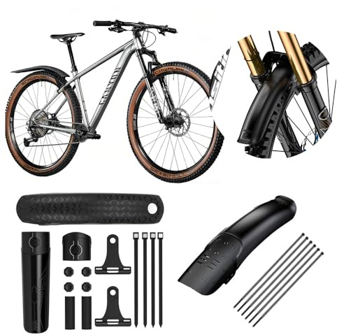 Nzkeuf Parafango MTB, Universali Parafango Bicicletta Anteriori e Posteriori per Bici Corsa 24-29 Pollici, Mud Guard, Quick Release, Montaggio Senza Fori, Parafanghi per Mountain Bike, Bici Corsa