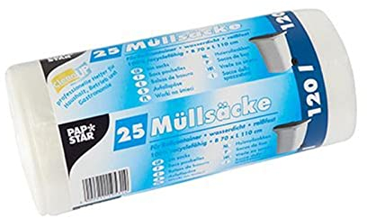 PAPSTAR Müllbeutel 120 l transp. 70 x 110cm 25 St VE=1