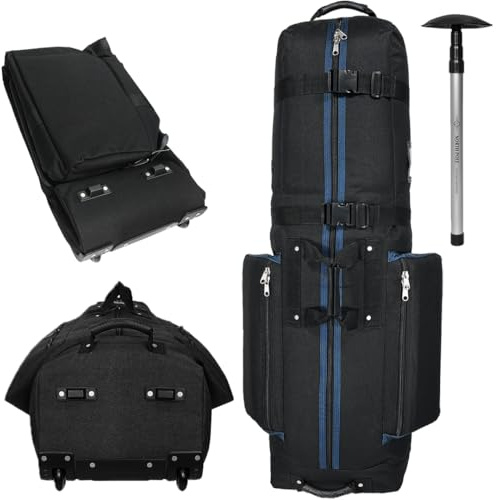 CaddyDaddy Golf CDYCON2NP Constrictor with North Pole Club Protector Golf Bag Travel Cover, Black/Navy