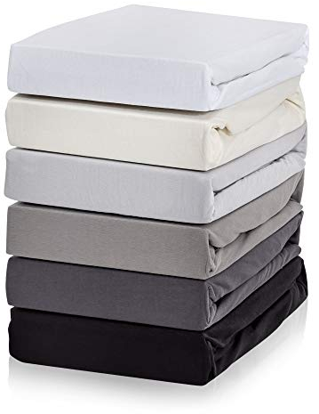 Exclusive Topper-Spannbettlaken | Bettlaken mit extra starkem Stoff 160 g/m² | Ideal für Boxspringbetten und Topper | OEKO-TEX® MADE IN GREEN | Topper 10cm Steghöhe | 180-200x200 cm - Anthrazit