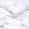 Arthome Blanc Marbre Papier Contact,30cmx254cm Papier Peint Auto Adhesif en Vinyle pour Meubles, comptoirs de Cuisine, Armoires, Étagères, Facile à Installer