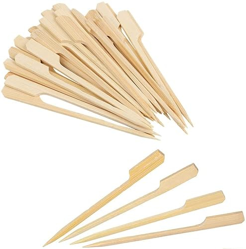 VIVIIHOO 100 bâtonnets d'amuse-Bouche brochettes de Bambou brochettes de Bambou grillades collations de Fruits bâtonnets de Dessert (15 cm)