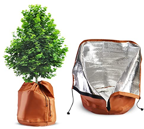 Wzzy Gurden Sac Anti-Gel pour Plantes en Pot, Protection pour Plantes, Protection hivernale pour Plantes, 45 x 55 cm, 70 g/m², Polyester (2 pièce)