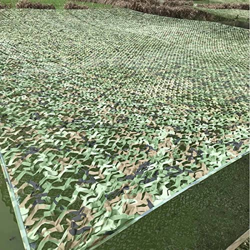YHBZ Woodland Camo Netting,Hunting Camouflage Tarp Netting,Army Sunshade Mesh,Fence Canopy Net, Military Duck Blind,for Decoration,Car Covers,Camping,2x3m(7 * 10ft)