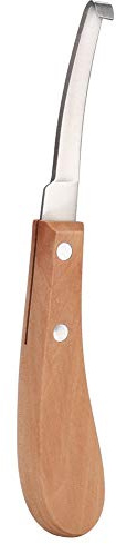 Sharper Hoof Knife, Left or Right Hand Farrier Tools, Carbon Steel Hoof Knife Trimming Tool for Cattle Horse Use, 21.5cm / 8.5 Inch Length, High Strength, Not Easy to Break (straight right hand)