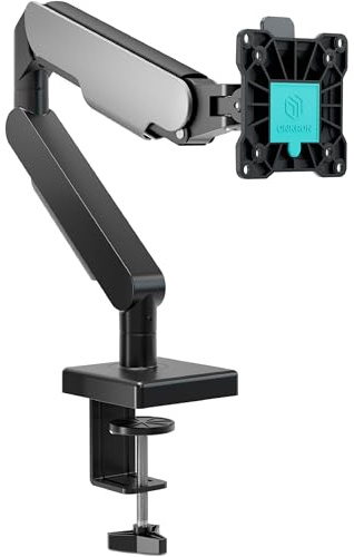 ONKRON Single Monitor Arm Desk Mount for 13–32 Screen, Desk Mount up to 8 kg – Gas Spring Arm VESA 75x75 & VESA 100x100, Screen Holder for Desk Tilt Swivel Rotation G50-B Black