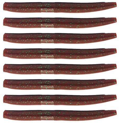 Señuelo de natación simulado, Cebo de Gusano Suave, 8 Unidades de señuelos de Pesca Suaves, Reutilizables, cebos de Pesca de simulación, Juego de señuelos de Pesca de para Agua Dulce y Agua