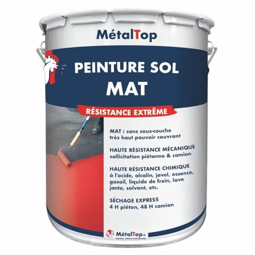 Metaltop - Peinture Sol Mat - Marron - RAL 8015 - Pot 1 L